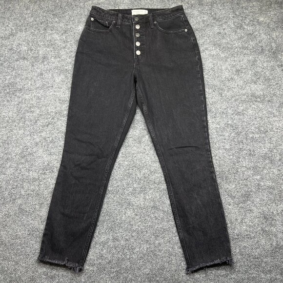 Abercrombie & Fitch Women's High-Waisted Skinny Cropped Jeans - Picture 1 of 8